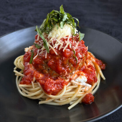 Giant Meatball Pasta Dinner