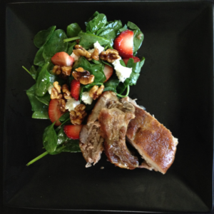 Baby Back Ribs with Strawberry Salad